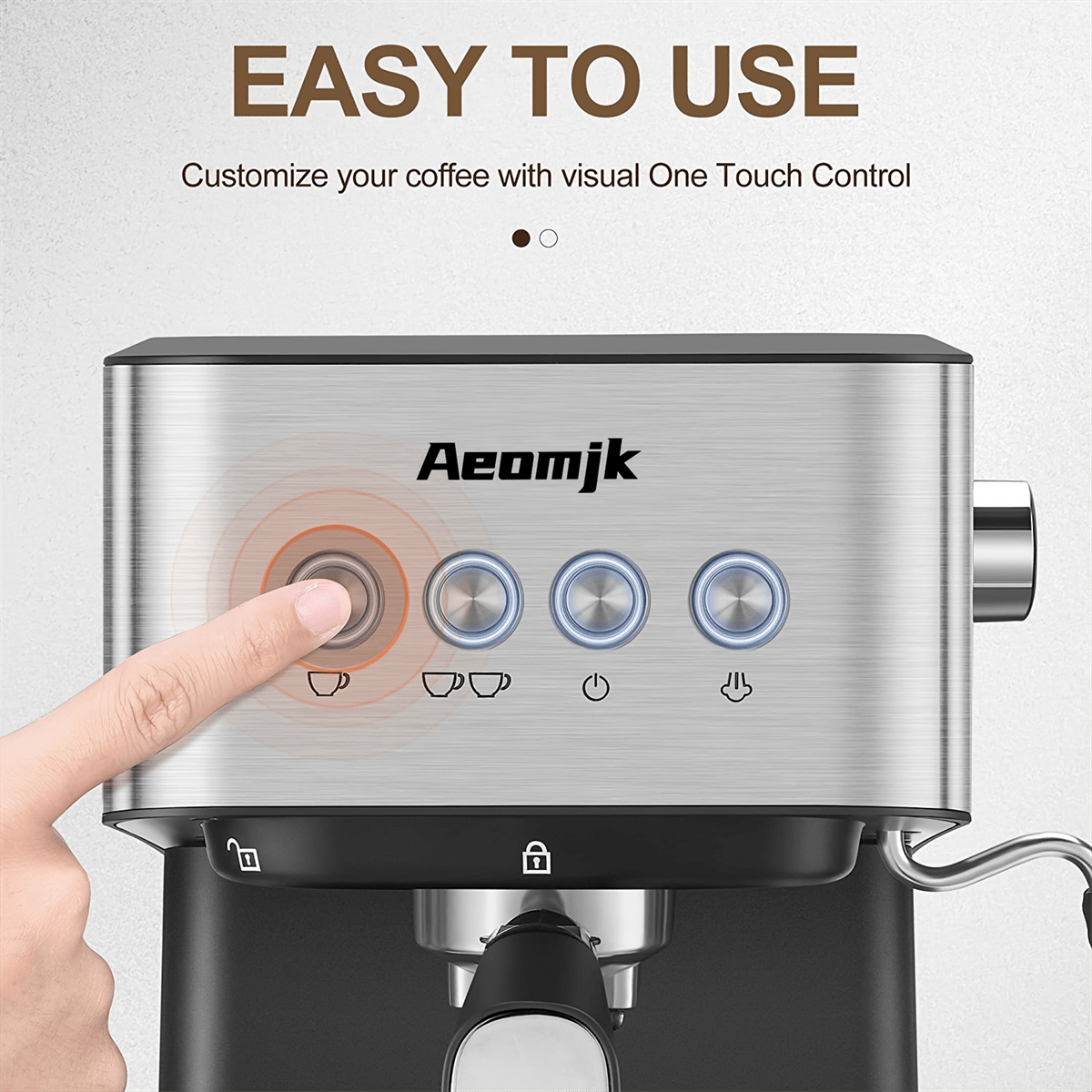 Coffee Maker Italian Semiautomatic Espresso Machine High Pressure