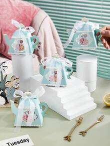 6pcs/set New Creative Hot Stamping European Style Royal Teapot Candy Box - Multicolor - View 4