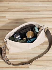 Bolso Tipo Cubo De Estilo Retro Para Mujer, Bolso Cruzado Con Correa, Bolso Vagan Vagan Con Correa De Guitarra, Correas Anchas Bordadas Para Bolso Para Mujer: ¡perfecto Para Bolsos Cruzados, Bolsos De Gimnasio, Bolsos De Mano Y Más!