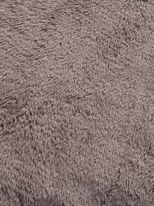 Young Boy Winter Warm Hooded Plush Jacket, Windproof And Thick, Soft And Comfortable, Can Be Worn On Both Sides, Cute Ear-Shaped Jacket, Black