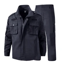 Overol Industrial Bolsas Cargo Seguridad Uso Rudo Trabajo Overoles Trabajo Bolsas Cargo Seguridad Overol Uso Rudo - Negro - Ver 1