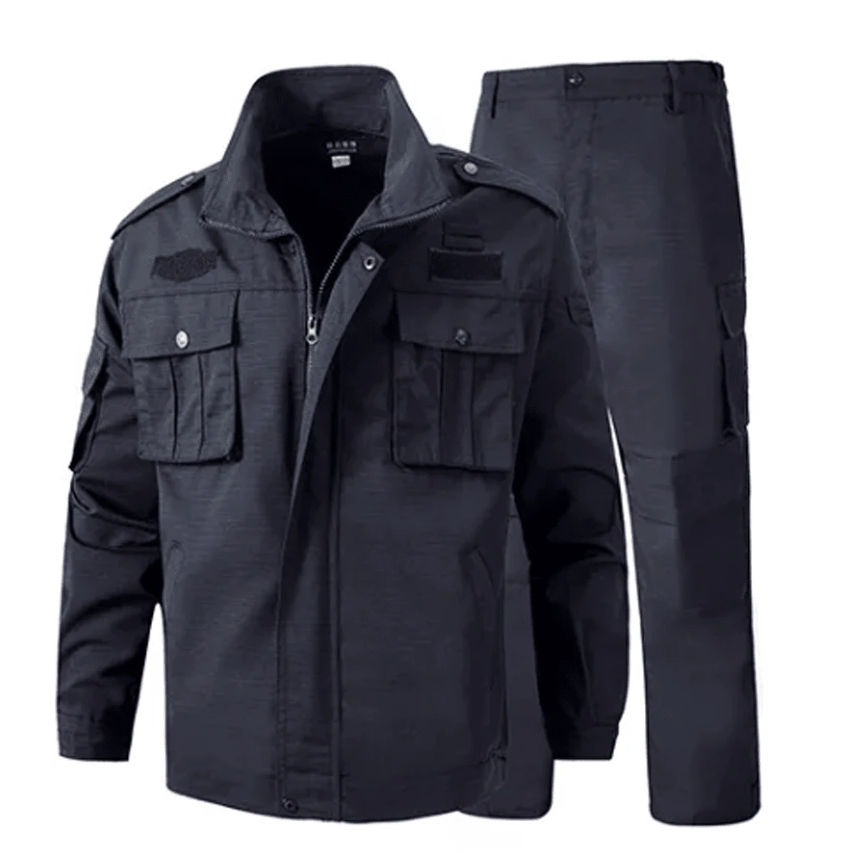 Overol Industrial Bolsas Cargo Seguridad Uso Rudo Trabajo Overoles Trabajo Bolsas Cargo Seguridad Overol Uso Rudo - Negro - Ver 1