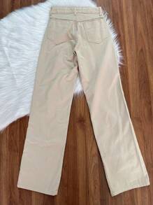 Women Jeans - Màu be - Xem 3