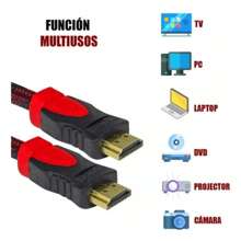Cable De Video  10 Metros Full HD 1080p para Ps3 Xbox 360 Laptop Pc (10M) - Negro - Ver 4