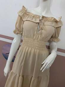 Women Dresses - Màu Khaki - Xem 2