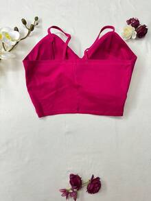 Women Tank Tops & Camis - Màu Hồng Tươi - Xem 3