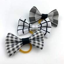 12pcs Pet Hair Bows For Daily Decorations - Black and White - View 4