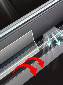 2pcs Door & Window Sealing Strip Insect-proofing, Soundproofing, Insulation Weatherstrip (5m) - White - View 4