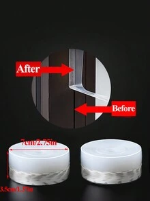 2pcs Door & Window Sealing Strip Insect-proofing, Soundproofing, Insulation Weatherstrip (5m) - White - View 3