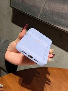Slide Card Holder Phone Case Suitable For Apple - Purple - View 3