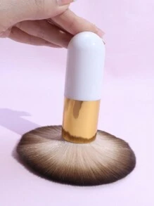 1 Pieza Brocha Grande De Polvo Para Maquillaje Y Uñas, Esponjosa Y Portátil Para Fijar El Polvo De La Superficie - Multicolor - Ver 2