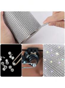 1PC Fashion Shiny Stainless Steel Aluminum Covered With Rhinestone Insulated Shiny Stainless Steel Smart Shiny Glass With Rhinestone LED Temperature Display Rhinestone  For Children And Women Bottle Mug Gift 17 Ounces 500ml Is A Very Gift - Silver - View 7