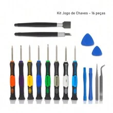 Kit Manta Antiestática Magnética GRANDE 30x45cm + Jogo de Chaves 16 Peças KIT COMPLETO - Azul - Visão 2