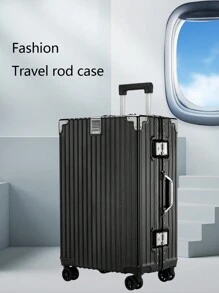 1 Miếng Bền chặt Vali , Dung lượng lớn Bánh xe Vali , ABS + PC Hành lý , Khóa mật khẩu , Khóa mật khẩu Hành lý xách tay Cho du lịch Ngày lễ Kỳ nghỉ Du thuyền Trở lại Trường Dành Cho Nam Và Nữ Sinh viên - màu đen - Xem 8