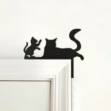 【全季節適用】有創意的貓與老鼠主題木製門框裝飾,適用於兒童房間門,窗,角落的藝術裝飾