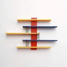 1個abs壁掛式玩具收納架,免費打孔壁掛式玩具收納架,可自由組合時尚玩具收納架,適合兒童、成人、家庭使用的玩具區收納 - 彩色 - 查看 2