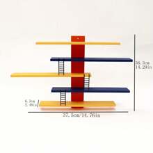 1個abs壁掛式玩具收納架,免費打孔壁掛式玩具收納架,可自由組合時尚玩具收納架,適合兒童、成人、家庭使用的玩具區收納 - 彩色 - 查看 3
