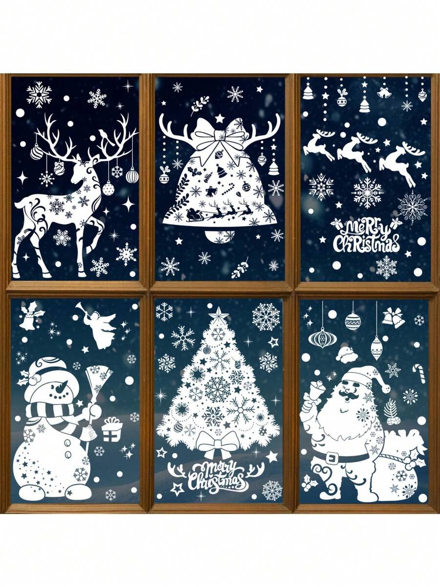 聖誕節diy手工藝品,鈴鹿,雪人聖誕貼紙,聖誕購物中心門窗貼紙