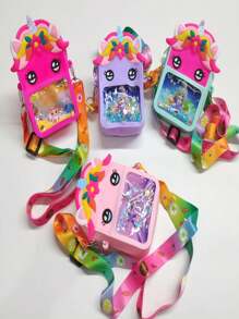 Kids Crossbody Bags - 玫紅色 - 查看 2