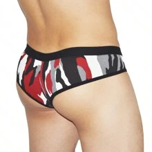Mini cachetero Cachetero Rex  De Hombre Cómodo Suave Sexy, Algodón  Cronos Underwear. - Rojo - Ver 2