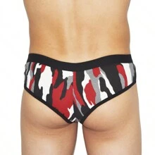 Mini cachetero Cachetero Rex  De Hombre Cómodo Suave Sexy, Algodón  Cronos Underwear. - Rojo - Ver 3
