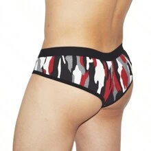 Mini cachetero Cachetero Rex  De Hombre Cómodo Suave Sexy, Algodón  Cronos Underwear. - Rojo - Ver 4