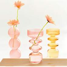 1 件新款 INS 设计师泡泡彩色玻璃花瓶，咖啡店/家居装饰，适合万圣节、节日派对、礼物、婚礼装饰（仅花瓶，不含鲜花） - 彩色 - 查看 4