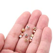 300-500 件/包 Diy 珠寶配件 Ccb 方形珠立方間隔珠手鍊間隔珠材料 - 裝飾珠珠 - 查看 4