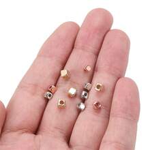 300-500 件/包 Diy 珠寶配件 Ccb 方形珠立方間隔珠手鍊間隔珠材料 - 裝飾珠珠 - 查看 5