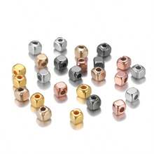 300-500 件/包 Diy 珠寶配件 Ccb 方形珠立方間隔珠手鍊間隔珠材料 - 裝飾珠珠 - 查看 2