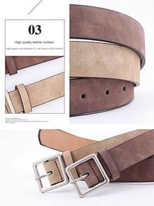 韓風腰帶,方形扣頭pu時尚腰帶裝飾,帶有學生復古風