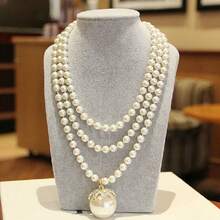 1 Miếng Đúng mốt Trân châu Vật rủ xuống Vòng cổ dài Áo len Chuỗi - vòng cổ ngọc trai dài - Xem 3