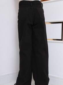 Tween Girls Jeans - 黑色 - 查看 2