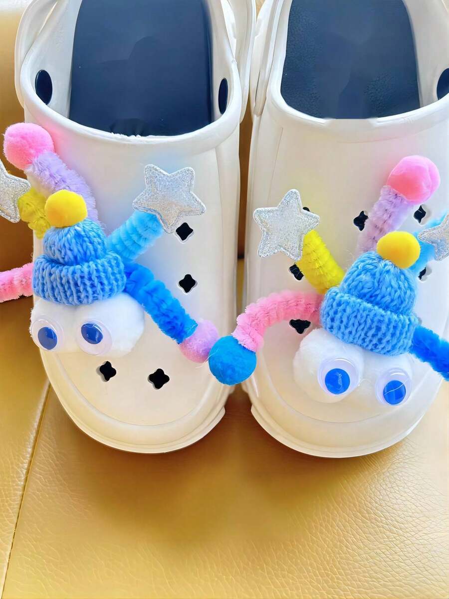 2 件套可愛有趣的運動鞋配件:pompom 和 Whirligig