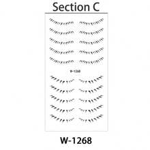 Lower Eyelash Tattoo Sticker (c) - Black - View 5