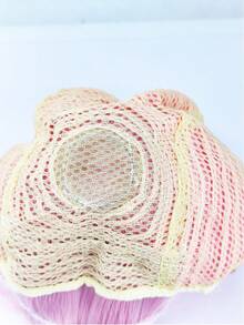 Pelaca Corta Con Estilo De Pelo Bob En Color Rosa - Rosa - Ver 3