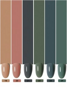 MISS CHEERING 6 Piece Nail Lacquer Set - Premium Manicure Tools, Vibrant Nail Polishes, Professional Gel Manicure, Home Gel Manicure Set, Complete Manicure Set, Includes Phototherapy Gel, Nail Polish Long Lasting Nail Glue - 墨綠色 - 查看 4