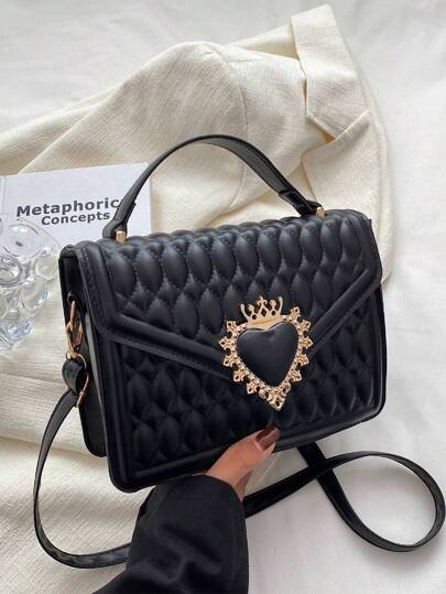 Women's Crocodile Pattern Solid Color Handbag Valentines