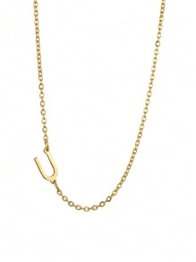 1 件女士不銹鋼首字母項鍊 A-z 大寫字母吊墜生日禮物 - 信件系列 - 查看 23