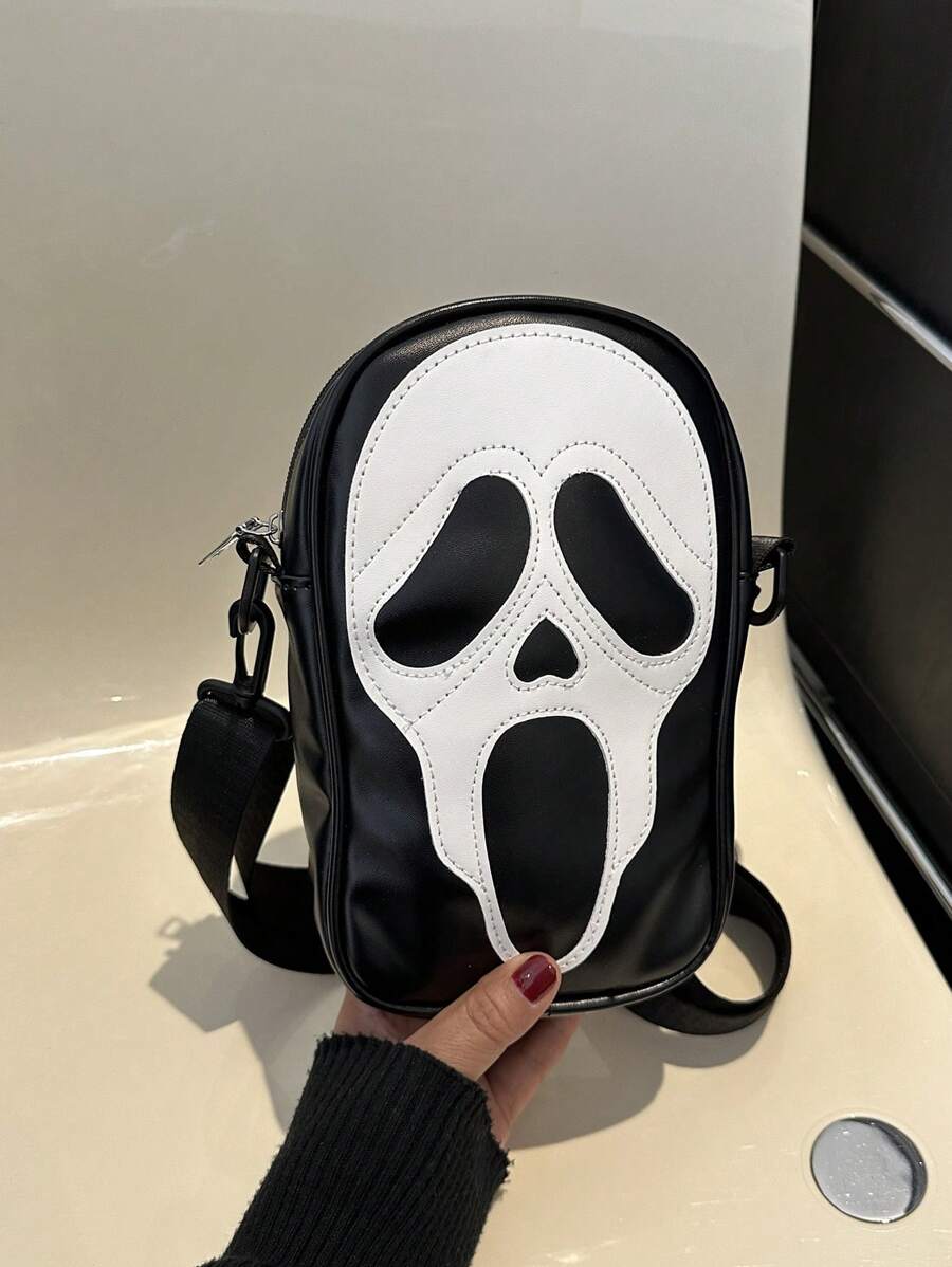 Skull Mini Crossbody Bag, Halloween Gift, Halloween Purse, Perfect For Fancy Party Halloween Fashion & Gothic Fashion, Best Halloween Gifts For Women, Perfectly Matching With Halloween Costumes Women