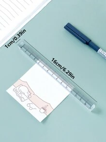 1 pieza Prisma cuadrangular transparente de acrílico con escala de 15 cm, adecuado para exámenes y dibujo, regla, reglas - transparente - Ver 3