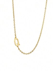 1 件女士不銹鋼首字母項鍊 A-z 大寫字母吊墜生日禮物 - 信件系列 - 查看 34