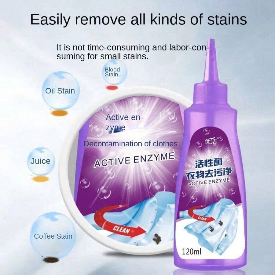 Biological Stain Remover For Clothes With Enzymes, Oil & Dirt Stain