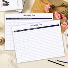 Trees Activity Log Notepad -24 pages tearable Daily Log Notepad - Activity Log Notepad for effectively tracking time and planning a day - Undated Daily and Weekly Planner Notepad -11''x 8.5'' - White - View 1