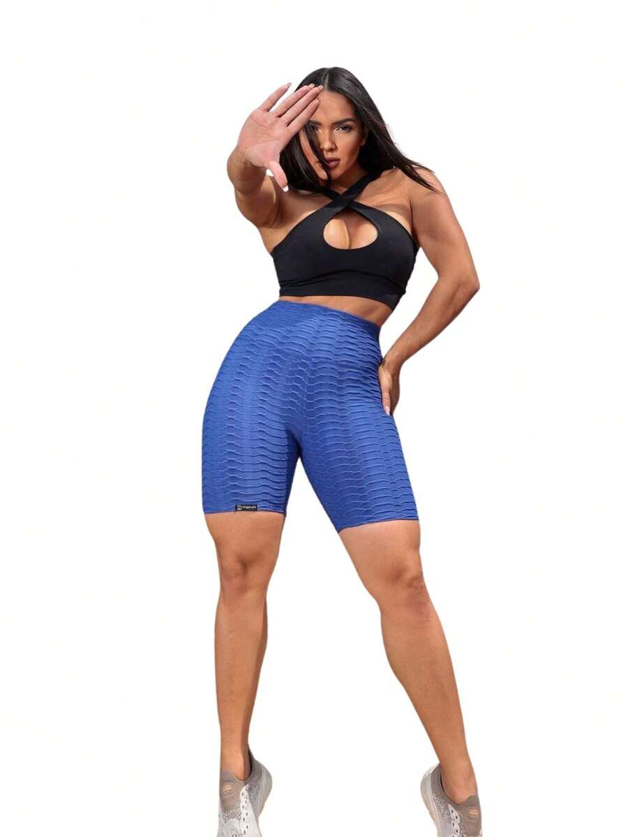 Women Shorts - 寶藍色 - 查看 1