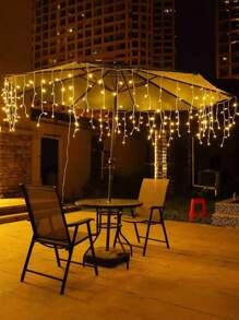 Bright Christmas Waterfall Led Christmas Lights 10m Waterfall With 500 LEDS Christmas Decorative Lights - 黃色 - 查看 10