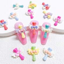 20 件随机仙女棒形状美甲装饰物，可 DIY