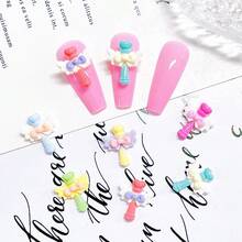 20 件随机仙女棒形状美甲装饰物，可 DIY