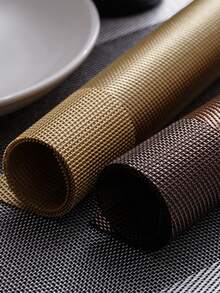 2pcs Solid Color Living Room Heat Insulation Pad, Non-slip And Dustproof Table Placemat - Multicolor - View 6