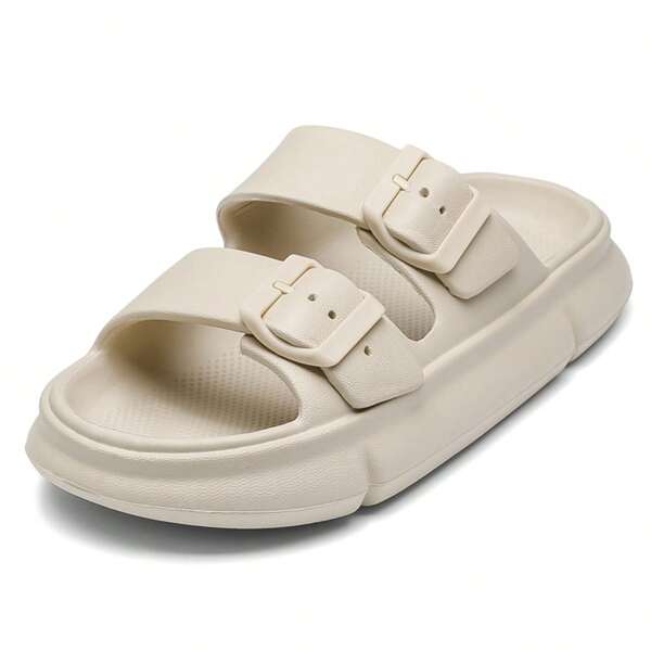 Men's Beach Sandals, Outdoor Slip-on Slippers With Strap